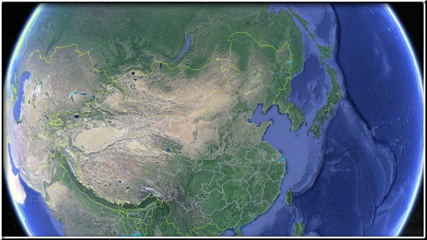 Tibet flag and map animation