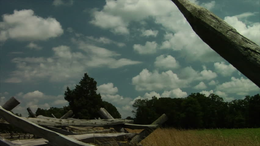 GETTYSBURG, PA - JULY 2014 - large-scale, epic Civil War anniversary reenactment -- in the middle of battlefield.  Gettysburg Battlefield National Park Service site.  Epic field of July 1863 Battle.