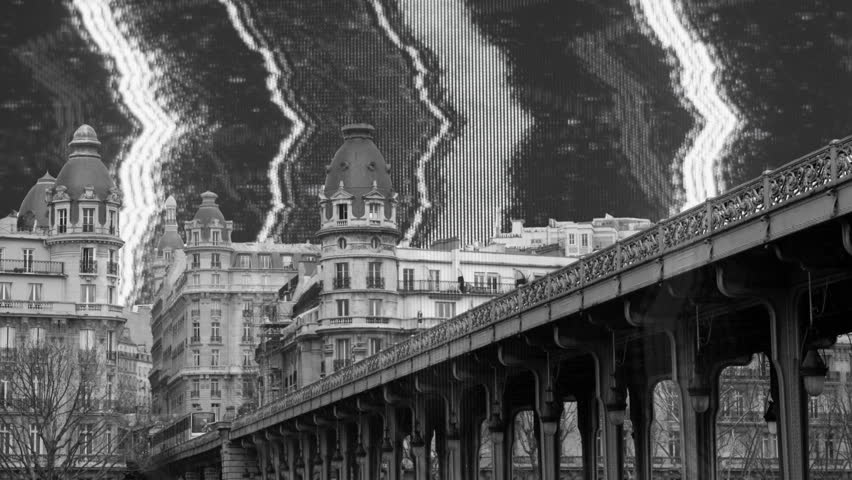 metro train pattern, paris, france