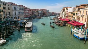 Timelapse Grand Canal in Venice, Italy
