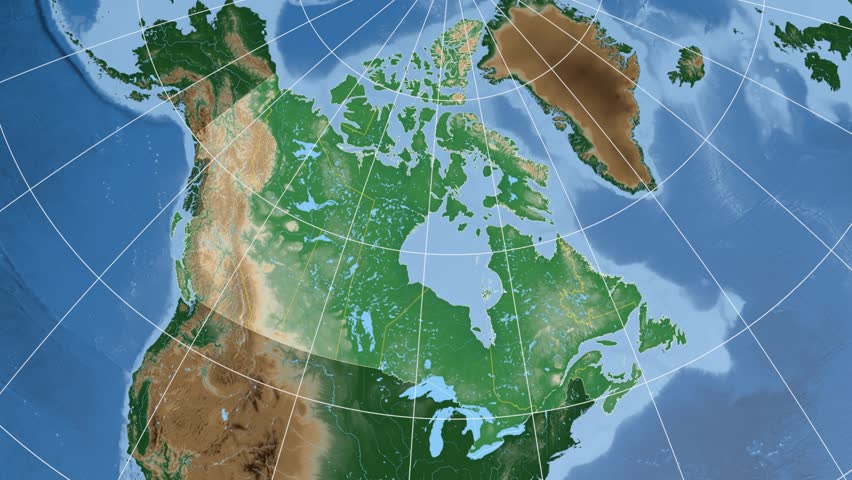 Nova Scotia province extruded on the physical map of Canada. Rivers and lakes shapes added. Colored elevation data used. Elements of this image furnished by NASA.