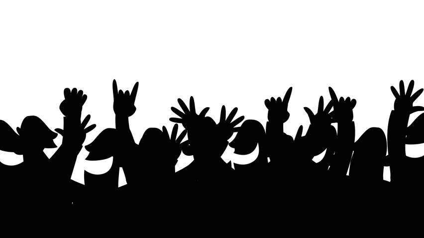 Royalty-free Cheering Crowd Silhouettes With Alpha #11162393 Stock ...