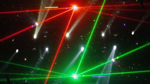 lasers in a nightclub