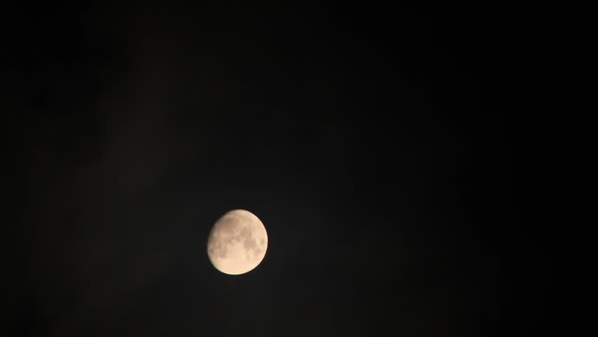 Moon in night sky smog, a Nature Video by angellos