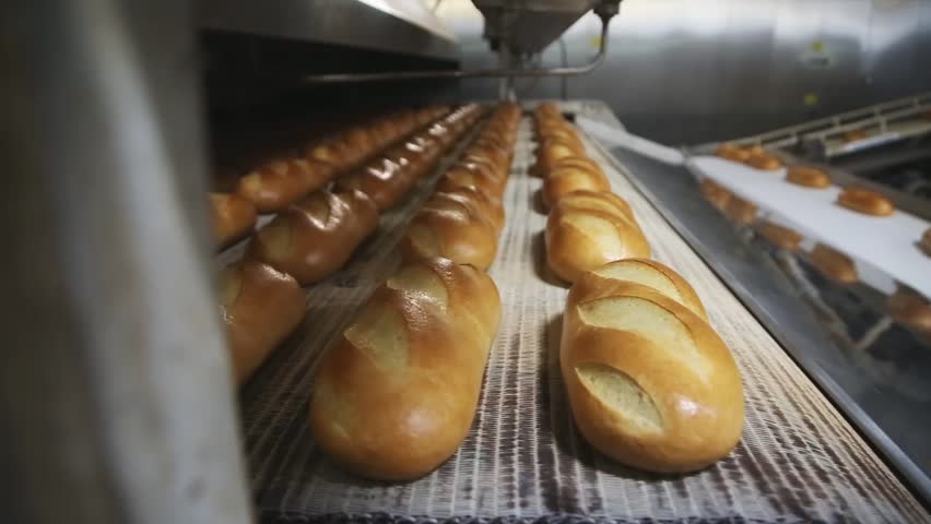 Bread bakery food factory production with fresh products | Shutterstock HD Video #9852863