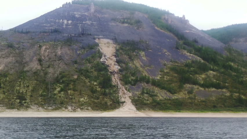View from the An-24 Airplane. Flying under Yakutia