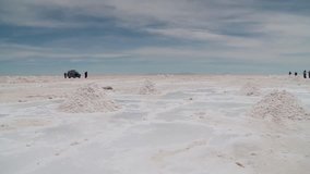 video footage of the biggest salt flat in the world \x96 Salar de Uyuni in Bolivia