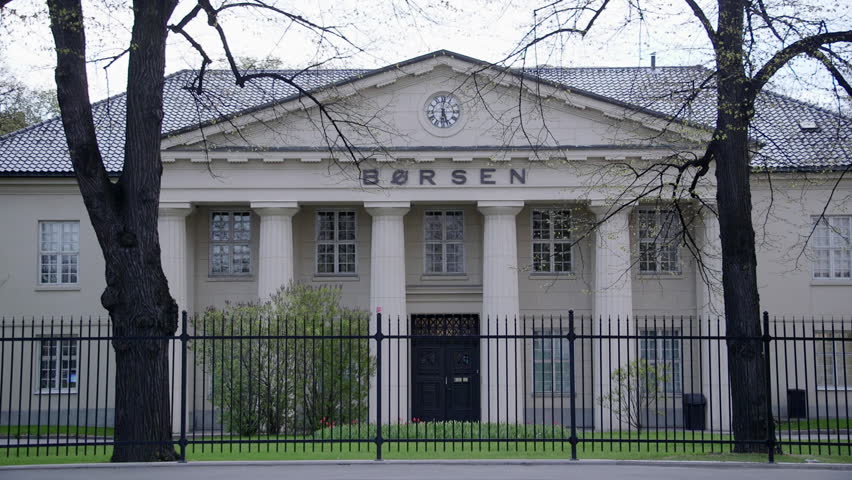 OSLO STOCK EXCHANGE BUILDING NORWAY - MAY 3, 2015: Famous building in the City of Oslo