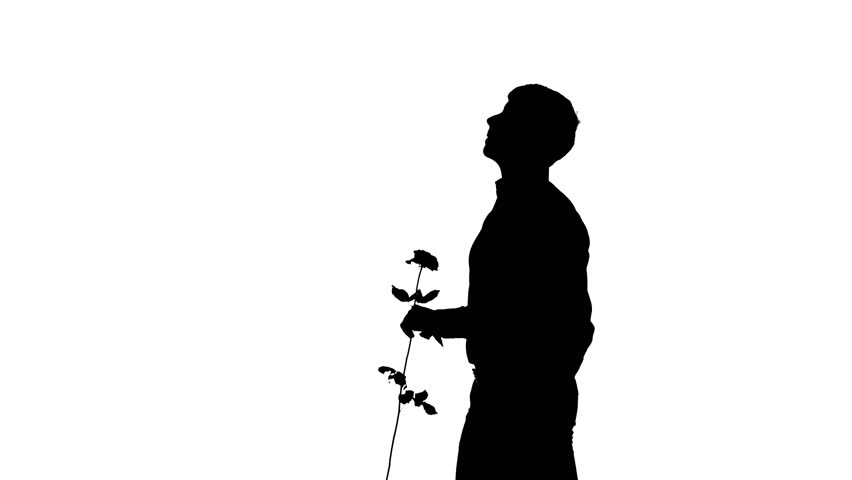 the guy is waiting for her. He looks at his watch. nervous. smelling a rose. It looks to your favorite