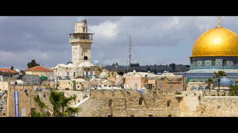Al Aqsa mosque and Western Wall,Temple Mount, Jerusalem