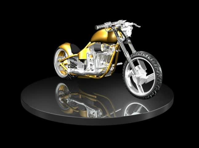 3D motorcycle spinning