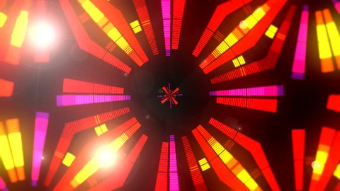 Equalizer Flashing Lights Spotlight Bulb Flood lights Equalizer Display Abstract background animation Equalizer abstract futuristic Blinking Light Motion Graphics Background Backdrop neon seamless art