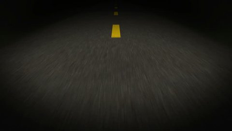 Moving on the road. Running lane markings. 4k. Looped animation.