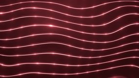 Animation background with horizontal waves. Bright beautiful red flood lights disco background.  Flood lights disco background.  Seamless loop. More videos in my portfolio.
