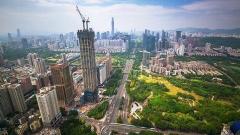 Shenzhen rooftop day timelapse 4K