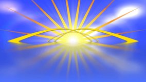 uplifting sun rays animated abstract motion background loop - for titles, logo, chromakey, green screen, music videos