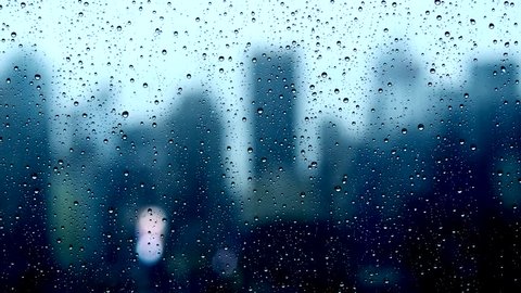 Moody Raining Day Background Rain の動画素材 ロイヤリティフリー Shutterstock