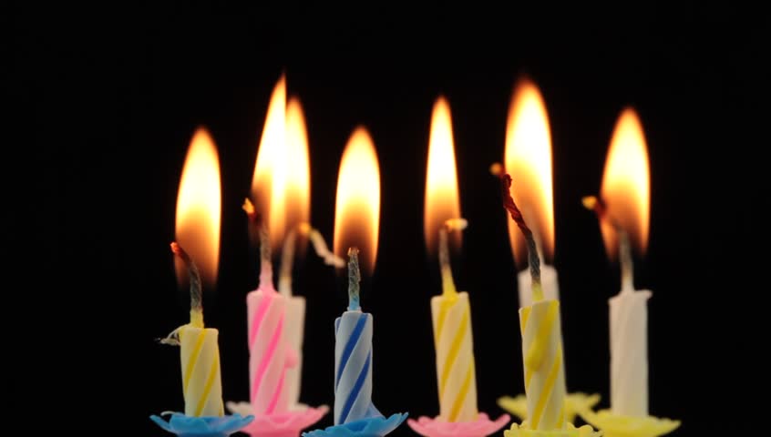 Birthday Candles and Blowing. Stock Footage Video (100% ...