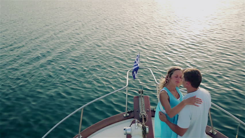 Sweethearts on a yacht