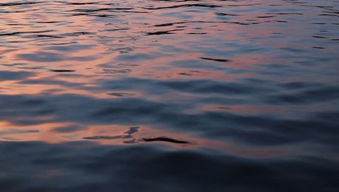 Water sunset reflection , evening sun Stock Video