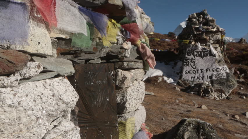 Close up of religious inscriptions in Nepal