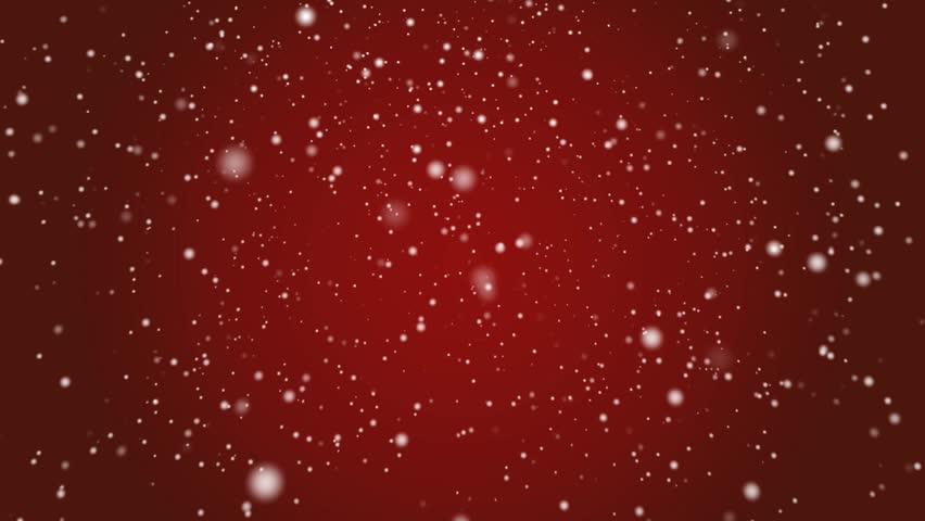 Christmas Snow Red Animation. Loop Stock Footage Video (100% Royalty