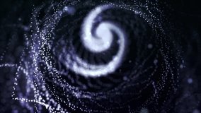 A beautiful loop-able abstract motion background with blue particles floating in a twisted stream, while the focus of the camera changes from the front to the back of the stream. - Powered by Shutterstock - Get 15% off with code: PIKWIZARD15