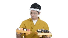 Portrait of a sushi chef