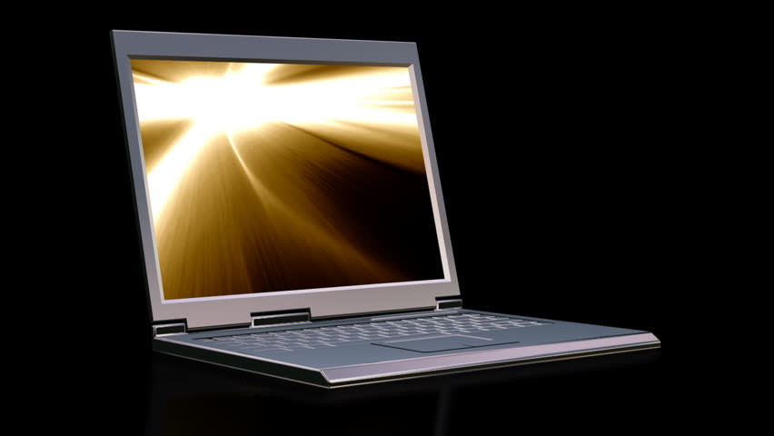 laptop with animated lights  HD 