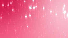 Stars pink bright motion background,  Animation background with stars and snow particles. Seamless loop. More videos in my portfolio.
