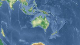 Australia on the physical map outlined and glowed. Elements of this image furnished by NASA. - Powered by Shutterstock - Get 15% off with code: PIKWIZARD15
