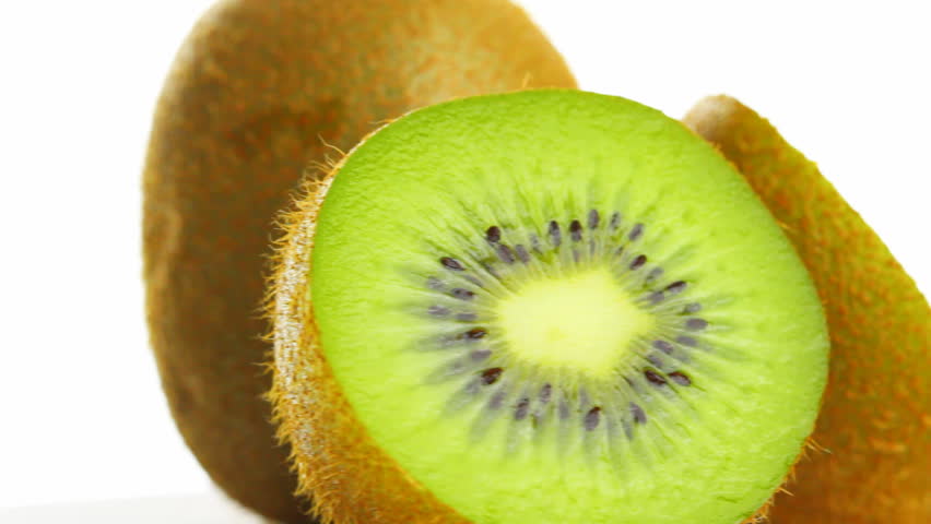 kiwi on white background, rotate