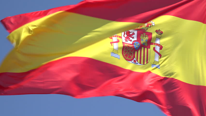 Yellow and Red Spanish Flag Stock Footage Video (100% Royalty-free ...