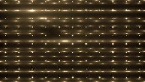 Bright beautiful golden flood lights disco background with glitter stars. Light seamless background. Seamless loop. More videos in my portfolio.