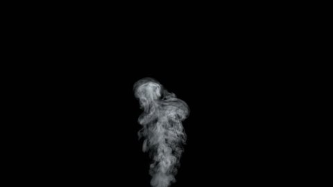 4k Smoke on black background in slow motion, high detailed Smoke billowing over a black background. (Hd, ultra 3840 X 2160, ready for compositing, with alpha) isolated on black