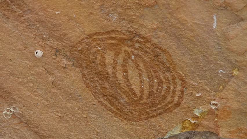 Archaeological pre-historic in the Catimbau Brazilian National Park. Pernambuco state, Brazil.