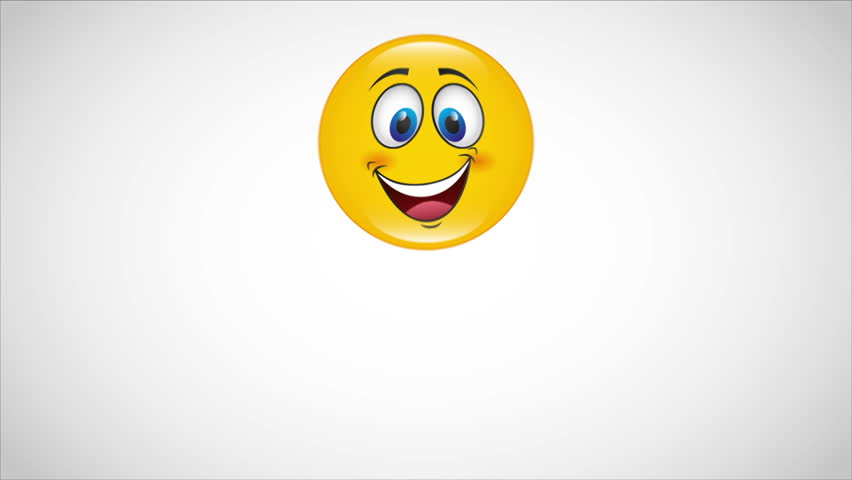 Yellow happy face Video animation, HD 1080