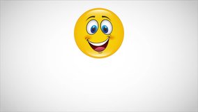 Yellow happy face Video animation, HD 1080