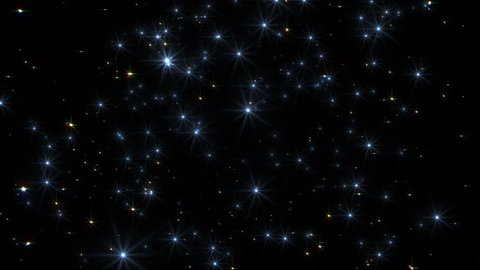 Particles and Glitter Sparkle Star background.