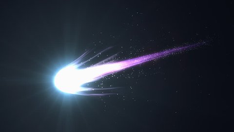 Artist rendering, beautiful close up view blue comet.