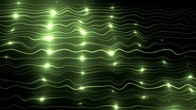 Animation background with horizontal waves. Bright beautiful green flood lights disco background.  Flood lights disco background.  Seamless loop. More videos in my portfolio.