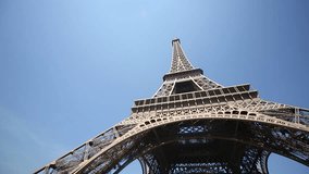 Video footage of the Eiffel Tower in Paris, France